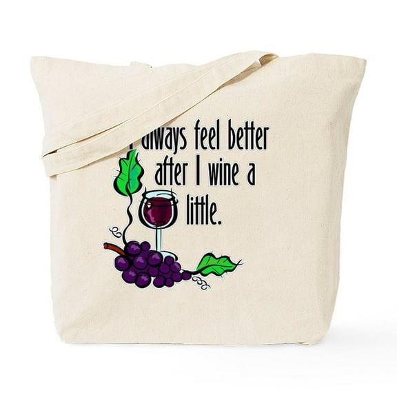 CafePress - I Whine & Wine Tote Bag - Unisex Canvas Tote Bag, Beige, 1-Piece