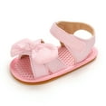 thumbnail image 3 of Honganda Baby Girls Summer Bow Sandals, Soft Sole Non-Slip  Flats Pre-Walkers, 3 of 6