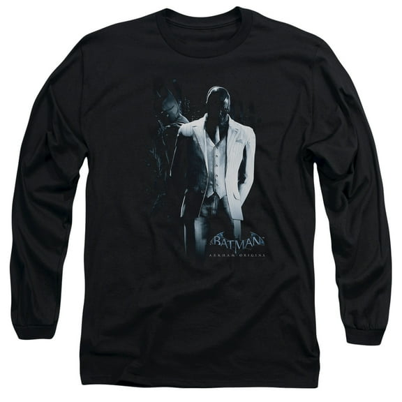 Batman Men's  Black Mask Long Sleeve Black