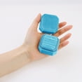 thumbnail image 4 of Unique Bargains Velvet Ring Box for Wedding Double Jewelry Box Storage Ring Holder Box Peacock Blue, 4 of 7