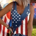 thumbnail image 5 of 4th Of July Outfits Women American Flag Themed Print Tank Tops Ribbed Button Up Independence Day Festive Clothes (S, Blue 03), 5 of 5