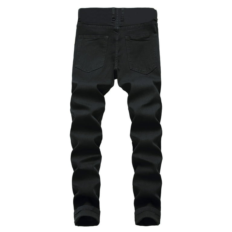 Entyinea Y2k Jeans Men Ripped Distressed Destroyed Straight