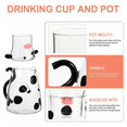 thumbnail image 3 of Glass Cold Water Kettle with Handle Cartoon Cow Cold Cup, 3 of 5