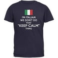 thumbnail image 1 of Don't Do Calm - Italian Navy Adult T-Shirt, 1 of 1