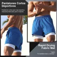 thumbnail image 2 of Gimnasio Short Con Licra Deportiva 2 En 1 Hombre Correr Gym, 2 of 8