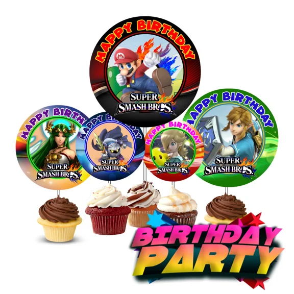 12 Cupcake Toppers For Birthday Party B07Mbdxwd7