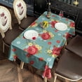 thumbnail image 2 of Pioneer Flower Floral Print Pattern Rectangle Tablecloth 60"x102", Waterproof Polyester Table Cloth, Wipeable Spillproof for Dining Camping Indoor Outdoor, 2 of 6