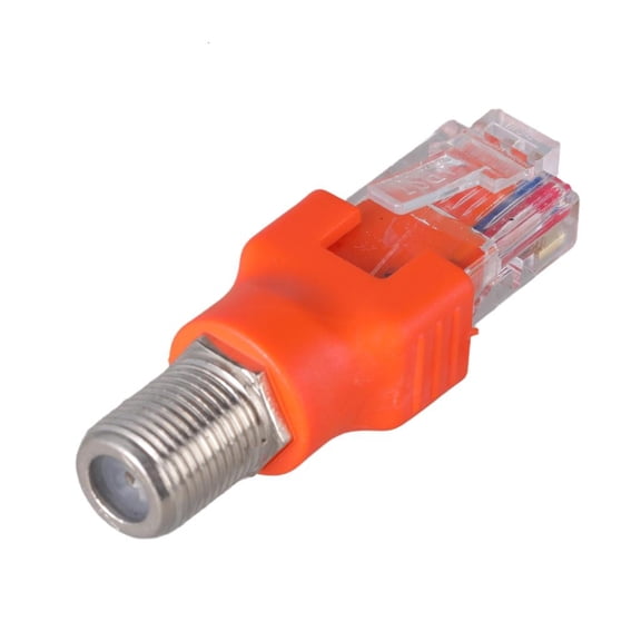 Yammee RF to RJ45 Converters Adapter F Female to RJ45 Male Coaxial Barrels Coupler Adapter