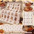 thumbnail image 5 of JuDWoC Cute Highland Cow Ghost Throw Blanket Soft Flannel Fleece Blanket Pumpkin Witch Hat Highland Cow Pattern Blanket for Couch Sofa Bed Fall Decor 70.8*51.2in, 5 of 5