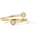 thumbnail image 2 of Anillo de derivación con circonita cúbica chapado en oro de 14 quilates | Anillo BTY de diamantes de imitación | Anillos apilables para mujer, 2 of 4
