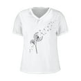 thumbnail image 4 of Birdeem T-Shirt Décontracté à Manches Courtes Col en V Imprimé Mode pour Femmes, 4 of 12