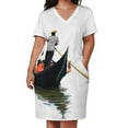 thumbnail image 2 of Gondolier-Vestido largo holgado con bolsillos para mujer vestido de verano, 2 of 6