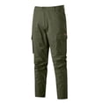 thumbnail image 1 of Pantalones cargo para hombre, pantalones informales para senderismo - Algodón, múltiples bolsillos, corte holgado, 1 of 4