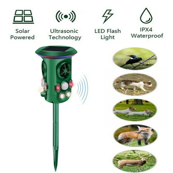 Solar Power Ultrasonic Animal Pest Repeller Infrared Sensor