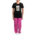 thumbnail image 4 of CafePress - ASK ME ABOUT MY QUILTS! Women's Dark Pajamas - Women's Short Sleeve Print T-Shirt and Pants Dark Cotton Pajama Set, 4 of 7