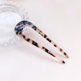 thumbnail image 3 of 2 Pack French Style Cellulose Acetate Tortoise Shell U Shaped Hair Pin Fork Sticks 2 Prong Updo Chignon Pin For Women, 3 of 4