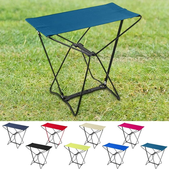 Taburete Plegable Portátil para Exteriores, Pequeño, Ideal para Pesca, Viajes, Estaciones de Tren y Niños | Tela Oxford Negra | 30 X 29 X 17 Cm | 700 G | Plegable y Resistente | Soporta Hasta 60 Kg |