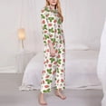 thumbnail image 3 of Sikiie Strawberry Floral Women's Long-Sleeve Shirt and Full-Length Bottom Pajama Set (s-xxl)-Medium, 3 of 7