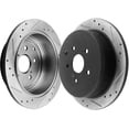 thumbnail image 3 of Afa Motors Rear Brake Rotors 309mm Drilled Slotted Brake Rotor & Ceramic Pads Fits for Lexus RX350 RX450H, Toyota Sienna Highlander (Excluding 2014 Hybrid Limited), 3 of 6