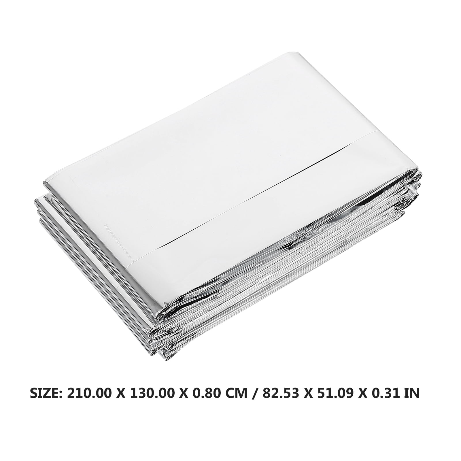 WASHWEPE Camping Blankets for Cold Weather Insulation Blanket Silver 1Pack 83X51X0.3in