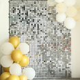 thumbnail image 2 of Efavormart 10 Panels | Ritzy Silver Sequin Shimmer Wall Backdrop Panels, Round Sequin Party Backdrop, Active Spangle Wall Art Décor - 12"x12", 2 of 6