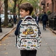 thumbnail image 4 of HUIACONG Construction Vehicle Backpack for Kids 9-12, Bulldozer Excavator Print School Bag, Lightweight Water Resistant Bookbag for Daily School, 4 of 7
