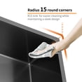 thumbnail image 4 of HausinLuck 27 Inch Undermount Kitchen Sink 16 Gauge,  Gunmetal Black Single Bowl Sink with Accessories, 4 of 10