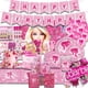thumbnail image 1 of Placa decorativa para fiesta de cumpleaños de Barbie, pajitas de plástico, servilletas, decoración para tarta, pegatinas, globos rosas de dibujos animados, decoraciones, suministros para eventos, 1 of 1
