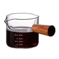 thumbnail image 4 of Taza Medidora Transparente De Doble Pico Y Compactador De Café Con Mango De Madera, 2 Uds., 4 of 9