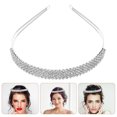 thumbnail image 3 of SHISUYAN Wedding Bridal Rhinestone Decorated Hair Barrettes / Hairband / Hair Loop (Sliver), 3 of 8
