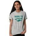 thumbnail image 3 of Mermaid Born to Swim Cute Water Lover Women's Graphic T Shirt Tees Brisco Brands S, 3 of 5