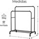 thumbnail image 2 of Perchero Plegable de Acero con Doble Barra – 150x110x57.5 cm – Organizador de Ropa, Zapatos y Accesorios – Negro, 2 of 7