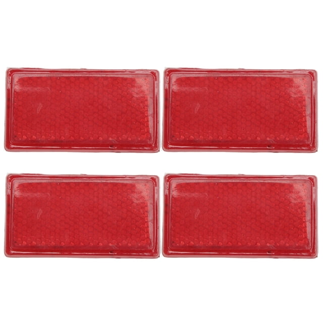 4 luces reflectantes falsas para coche, pasta roja, alta visibilidad, universales, para camiones, remolques, vehículos recreativos y marinos.