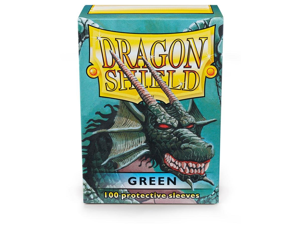 2 Packs Dragon Shield Classic Green Standard Size 100 ct Card Sleeves Individual Pack
