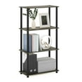 thumbnail image 5 of Furinno 23.6"W X 11.4"D X 43.25"H 4-Shelf Decorative Shelves, Gray and Black, 5 of 7