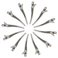 thumbnail image 4 of 12pcs Rustproof Metal Duck Bill Clips for Hair Styling and Coloring - Silvery, 4 of 5