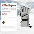 thumbnail image 6 of HOTFINGERS Adult Male Clipper GT Winter Gloves, Color: White/Light Gray, Size: L, 6 of 6