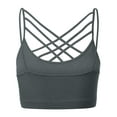 thumbnail image 2 of Women's Novelty Bras Seamless Triple Criss-Cross Front Bralette Sports Bra (No Pad), 2 of 4