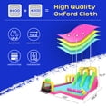 thumbnail image 5 of JOYMOR 6-in-1 Inflatable Double Water Slide Park for Kids Backyard, Bounce House w/ Obstacle Crossing, Ball Net, Climbing Wall, Water Gun, Bouncer Castle Outdoor Playhouse (Included Blower), 5 of 8