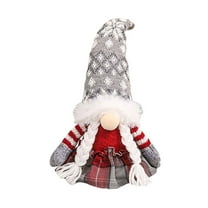 Christmas Decorations, Christmas Gnomes Plush Decorations for Home Window Table Fireplace Shelf Sitter Christmas Party Decoration Gifts(Gray)