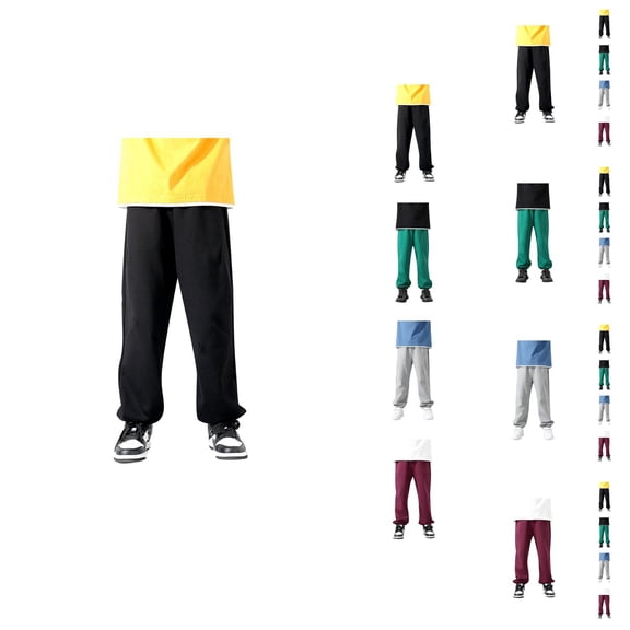 Boys Pants Boys Joggers Athletic Lightweight Loose Fit Sports Pants with Elastic Waist for Outdoor Play and Everyday Wear