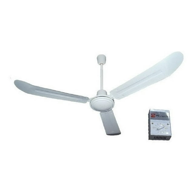 Ventilador de techo Munich VEN-56 con 3 palas color blanco estructura color blanco, 56" de diámetro