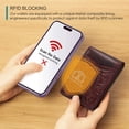 thumbnail image 3 of Cartera plegable Pefiam de piel de plena flor con bloqueo RFID para hombre, 3 of 6