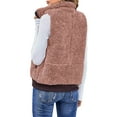 thumbnail image 5 of Frontwalk Women Sleeveless Full-Zip Fleece Vest Warm Winter Sleeveless Classic Fit Cardigan Outwear with Pockets, 5 of 5
