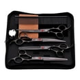 thumbnail image 1 of 6 Pcs 7 Po Toilettage Professionnel pour Animaux Acier Inoxydable Noir, 1 of 8