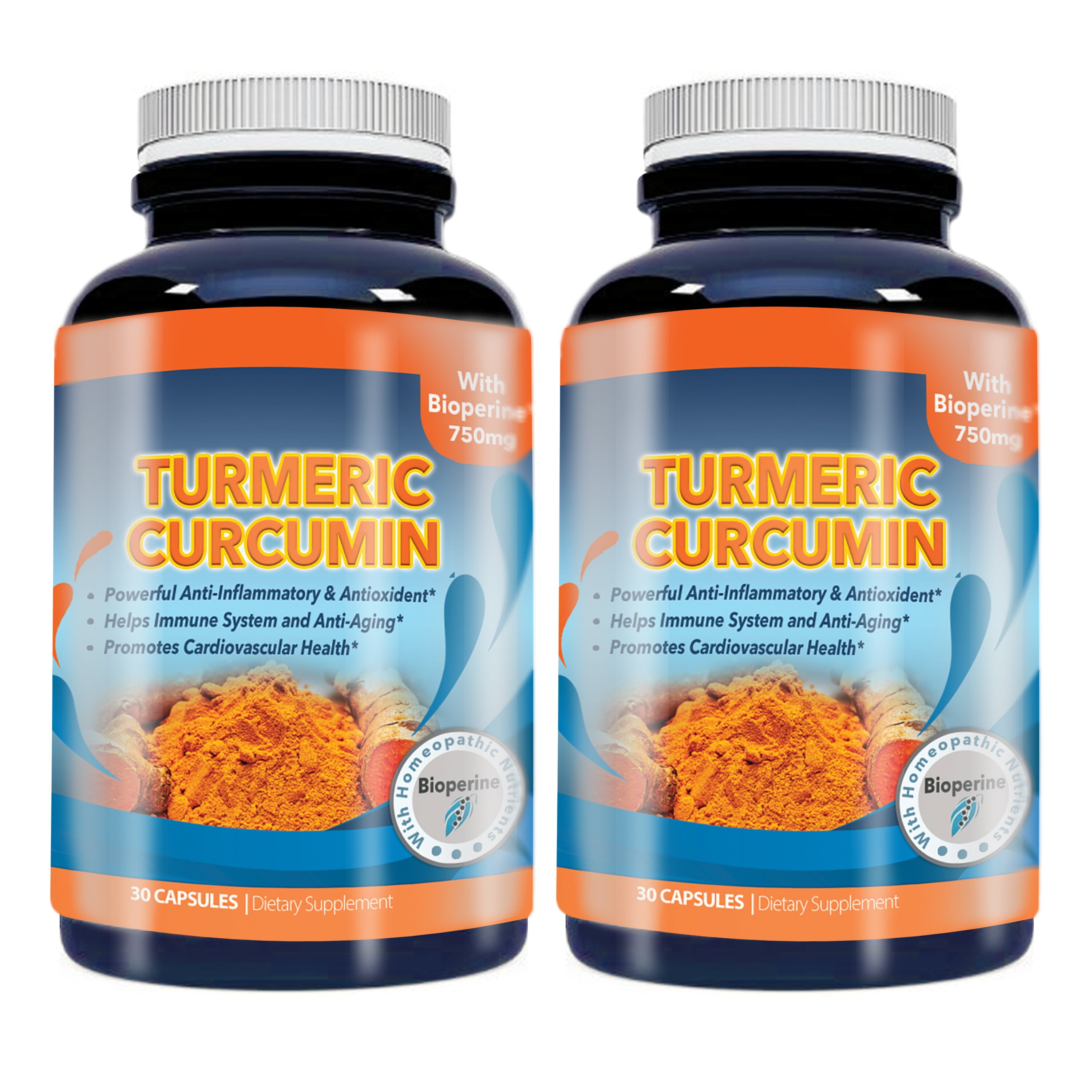 Totally Products Turmeric Curcumin 750 mg with 95percent Curcuminoids Extract plus Bioperine