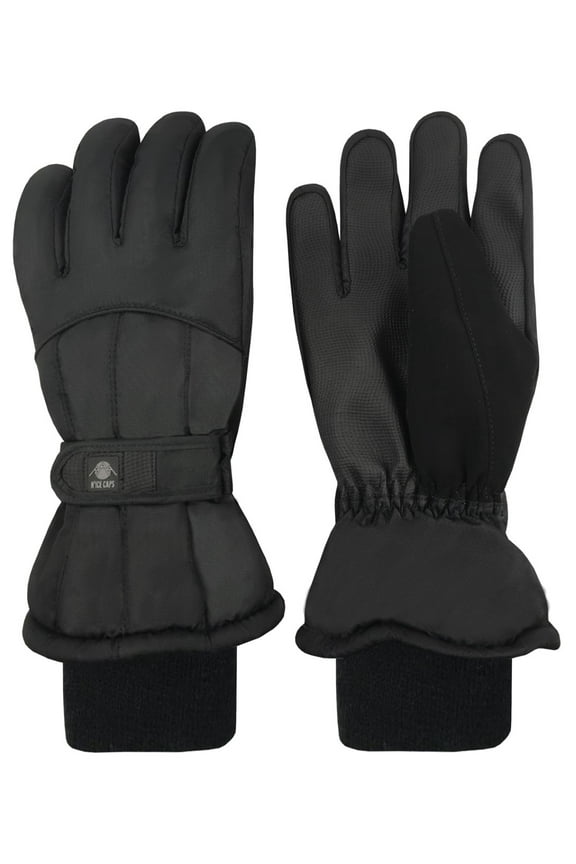 Womens Waterproof Thinsulate Gloves Winter Ski Snow Black - Female Adults Cold Weather