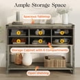 thumbnail image 3 of Aukfa 46" Farmhouse Console Table with Storage Shelf & Sliding Barn Doors, Wood Entryway Table with Storage for Living Room, Hallway, Foyer, Rustic Oak, 3 of 7