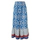 thumbnail image 2 of Gibobby faldas largas de mujer casuales Falda larga de flores bohemias para mujer, cintura alta elástica con bolsillos y cinturón, falda larga, falda plisada, falda de playa,(Azul, M), 2 of 5