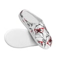 thumbnail image 3 of Daiia Monkey Print Women’s Fuzzy Slippers Memory Foam Lightweight House Shoes Cozy Loafer Flannel House Shoes-42/43, 3 of 7